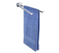 WENKO Toallero mural doble vertical Basic acero inox - 2 brazos flexibles, Acero inoxidable, 8 x 5.5 x 42 cm, Brillante