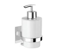 WENKO Turbo-Loc Dosificador jabón Quadro - Fijación sin taladrar Capacidad: 0.25 l, Plástico (ABS), 7 x 15 x 9.5 cm, Cromo