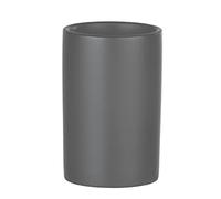 WENKO Vaso higiene dental Polaris gris mate cerámica - Soporte para cepillos de dientes, para cepillos y pasta de dientes, Cerámica, 7 x 11 x 7 cm, Gris