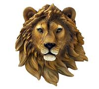 Wenwan Decoración de Pared de Cabeza de Animal, Escultura de Resina,León