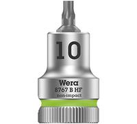 Wera 05003059001 8767 B HF Vaso de punta Zyklop TORX® con arrastre de 3/8" con función de retención, TX 10 x 35 mm, TX 10 x 35 mm