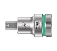 Wera 05003089001 8740 B HF Zyklop vaso de punta hexagonal con arrastre de 3/8" con función de retención, 1/4" x 35 mm, 1/4" x 35 mm