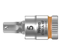Wera Vaso de punta hexagonal 05003335001 – arrastre 1/4" retención, 8740 A, naranja 5.0 x 28 mm
