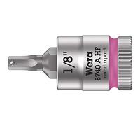 Wera 05003383001 8740 A HF Zyklop vaso de punta hexagonal con arrastre de 1/4" con función de retención, 1/8", 1/8"