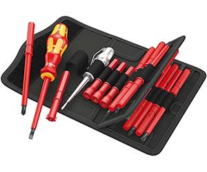 Wera 05003471001 Kraftform Kompakt VDE 18 Universal 1, Juego de varillas intercambiables para destornillador aislado, 18 piezas