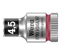 Wera 05003718001 llave de vaso zyklop con arrastre de 1/4“ con función de retención, 8790 hma hf, rojo, 4.5 mm