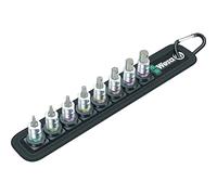 Wera 05003881001 Belt A 2 Juego de vasos de punta Zyklop hexagonal, con función de retención, de arrastre de 1/4“, 8 piezas