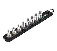 Wera 05003971001 Belt B 2 Juego de vasos de punta Zyklop hexagonal, con función de retención, de arrastre de 3/8", 8 piezas, 3/8", Juego de 8 piezas