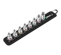 Wera 05003974001 Belt B Imperial 1 Juego de vasos de punta Zyklop hexagonal, con función de retención, de arrastre de 3/8", 8 piezas, 3/8", Juego de 8 piezas