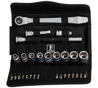Wera 05004048001 8100 SB 8 Juego de carraca Zyklop Metal, cuadradillo de 3/8" y palanca de inversión de giro, métrico , 29 piezas