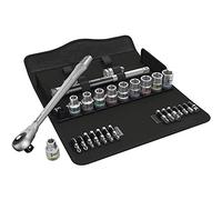 Wera Juego de carraca 8100 SC 7 Zyklop Metal, cuadradillo pasante 1/2" métrico, 28 piezas