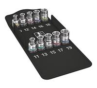 Wera Juego de llaves de vaso 05004203001 con arrastre y sujeta-tornillos, 10 piezas 1/2"
