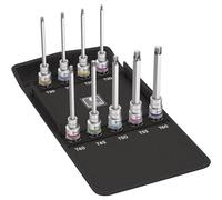 Wera Juego de vasos punta hexagonal 05004212001 – Arrastre y función de retención, 9 piezas