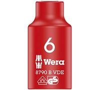 Wera 05004950001 8790 B Llave de Vaso Zyklop VDE, Aislada, con Arrastre de 3/8", 6.0 x 46.0 mm