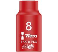 Wera 05004952001 8790 B Llave de Vaso Zyklop VDE, Aislada, con Arrastre de 3/8", 8.0 x 46.0 mm