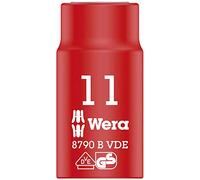 Wera 05004955001 8790 B Llave de Vaso Zyklop VDE, Aislada, con Arrastre de 3/8", 11.0 x 46.0 mm
