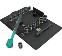 Wera 05005530001 8100 SB 12 Juego de carraca Zyklop Comfort, palanca de conmutación, con arrastre de 3/8", métrico, 16 piezas