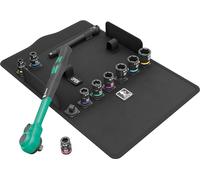 Wera 05005531001 8100 SB 13 Juego de carraca Zyklop Comfort, palanca de conmutación, con arrastre de 3/8", en pulgadas, 11 piezas