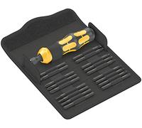 Wera 05018111001 Juego Kraftform Kompakt 900 Imperial Set 1, Juego de destornilladores de golpe, 19 piezas, Negro-amarillo