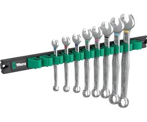 Wera 05020235001 9642 Tira magnética 6003 Joker Imperial 1 Juego de llaves carraca de boca y anillo, 9 piezas