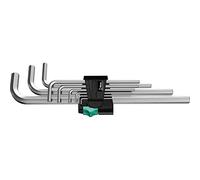 Wera 05021909001 Juego de Llaves Acodadas Métricas con 9 Piezas, Plata