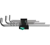 Wera 05021909001 Juego de Llaves Acodadas Métricas con 9 Piezas, Plata