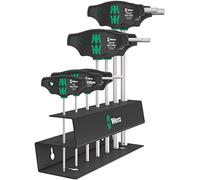 Wera Juego de destornilladores con mango en T 454/7 Hex-Plus con función de retención 7 piezas Negro