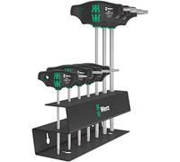 Wera Juego de destornilladores con mango en T 467/7 TORX HF, 7 piezas, retención, negro