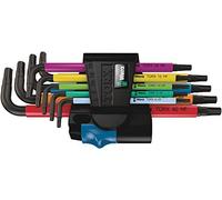 Wera Llave acodada 05024179001 con función de sujeción – set de 9 piezas