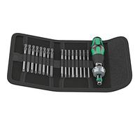 Wera 05051040001 juego de puntas con destornillador de carraca, kraftform kompakt 60 ra, set de 17 piezas.