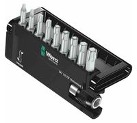 Wera 05056164001, 9 piezas, Torx, TX10, TX15, TX20, TX25, TX27, TX30, TX40, TX8, TX9, 1 x 1/4" x 51 mm, 1 x TX 8 x 25 mm, 1 x TX 9 x 25 mm, 1 x TX 10 x 25 mm, 1 x TX 15 x 25 mm, 1 x TX 20 x..., CE, GS
