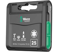 Wera 05057775001 Puntas, 25 x 25 mm, Set de 15 Piezas