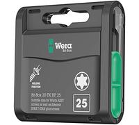Wera - 05057777001 - Juego de puntas, Bit-Box 20 TX HF, TX 20 x 25 mm, 20 piezas