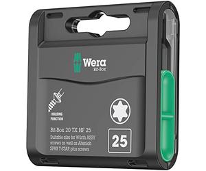 Wera - 05057777001 - Juego de puntas, Bit-Box 20 TX HF, TX 20 x 25 mm, 20 piezas