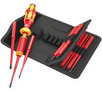 Wera 05059291001-Kraftform Kompakt VDE 15 Torque extra slim 1 - Conjunto con mango y varillas intercambiables