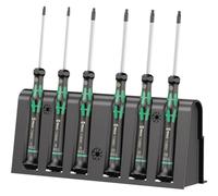 Wera 05118154001 2067/6 Juego de destornilladores TORX® BO para usos electrónicos + Bandeja, 6 piezas