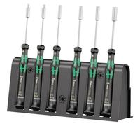 Wera Juego de destornilladores 05118158001 Aprieta-tuercas para usos electrónicos – Bandeja, 6 piezas