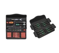 WERA-05135870001-Kraftform Kompakt W 2 - Conjunto con mango y varillas intercambiables & 05073675001 Juego de destornilladores, Multicolor