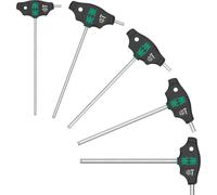 Wera Juego de destornilladores 05136070001 454/5 HF Mango en T Hex-Plus con retención, 5 piezas