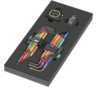 Wera 05150140001 9740 Depósito de espuma para juegoes de llaves acodadas Set 1, 20 piezas, Multicolor