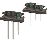 Wera 454/7 HF Set 1 Hex Plus T-handle Screwdriver Set Con Estante 05023450001