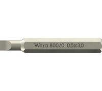 Wera 800/0 Puntas Micro para tornillos ranurados, 0.50 x 3 x 30 mm
