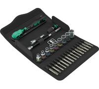 Wera 8100 SA 14 Zyklop Comodidad 0.6cm Trinquete Enchufe Juego Métrico 28Pc