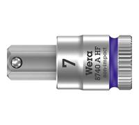Wera Vaso de punta hexagonal 8740 A HF Zyklop – Arrastre 1/4" con retención – Violeta 7 x 28 mm