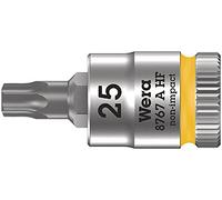 Wera 8767 A HF Zyklop Torx Vaso de Punta con Arrastre de 1/4" con Función Sujeta Tornillos, Amarillo, TX 25 x 28 mm