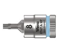 Wera 8767 A HF Zyklop Torx Vaso de Punta con Arrastre de 1/4" con Función Sujeta Tornillos, Azul Hielo, TX 8 x 28 mm