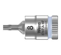 Wera 8767 A HF Zyklop Torx Vaso de Punta con Arrastre de 1/4" con Función Sujeta Tornillos, Azul Hielo, TX 8 x 28 mm