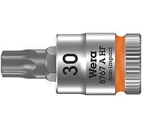 Wera 8767 A HF Zyklop Torx Vaso de Punta con Arrastre de 1/4" con Función Sujeta Tornillos, Naranja Brillante, TX 30 x 28 mm