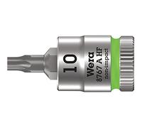 Wera 8767 A HF Zyklop Torx Vaso de Punta con Arrastre de 1/4" con Función Sujeta Tornillos, Verde Fosforito, TX 10 x 28 mm