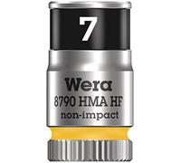 Wera 8790 HMA HF Zyklop Llave de Vaso con Arrastre de 1/4" con Función de Retención, Amarillo, 7 mm
